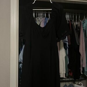 ARULA Black Smocked Dress